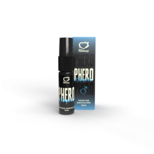 Frasco do perfume masculino com feromônios Phero Aroma da marca Sexy Fantasy.
